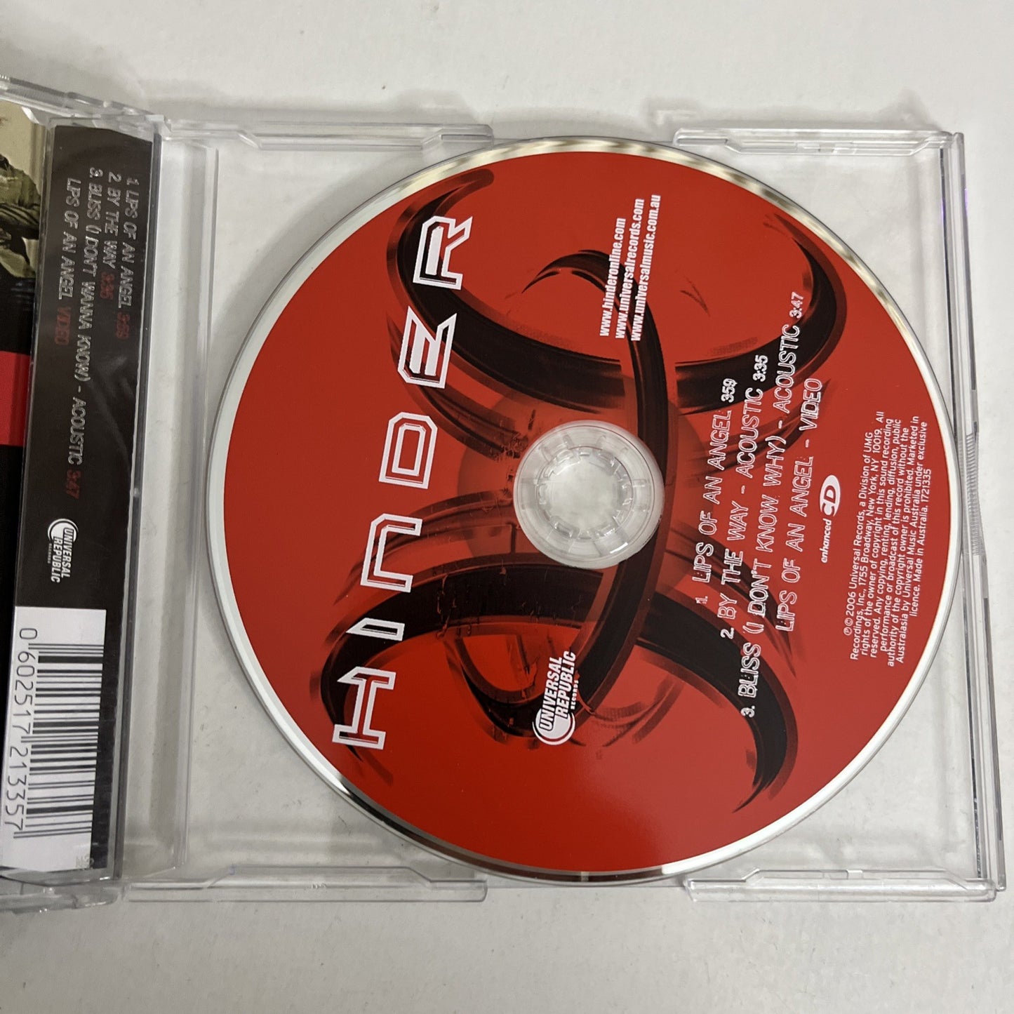 Hinder – Lips Of An Angel (CD, 2006) Australia 1721335