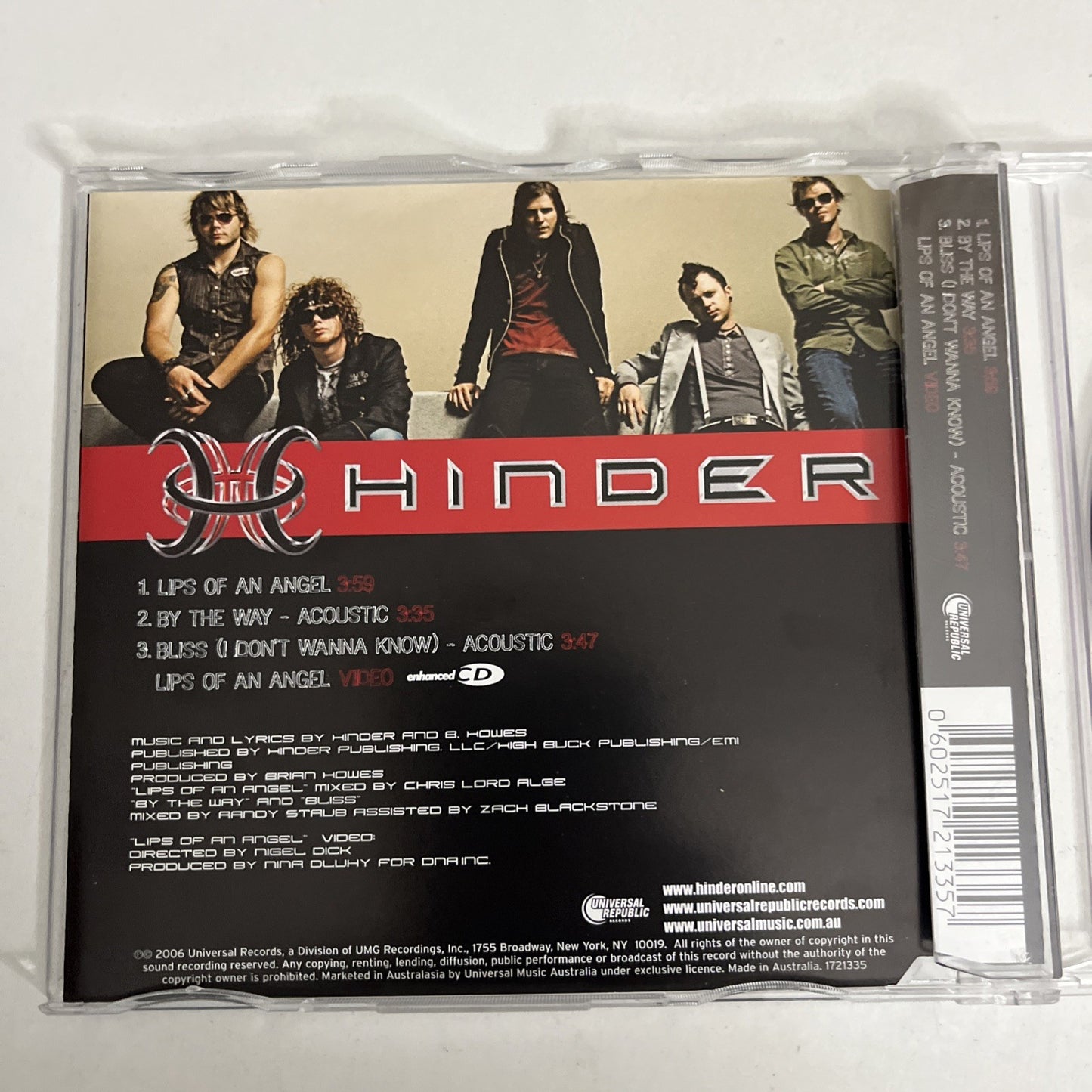 Hinder – Lips Of An Angel (CD, 2006) Australia 1721335