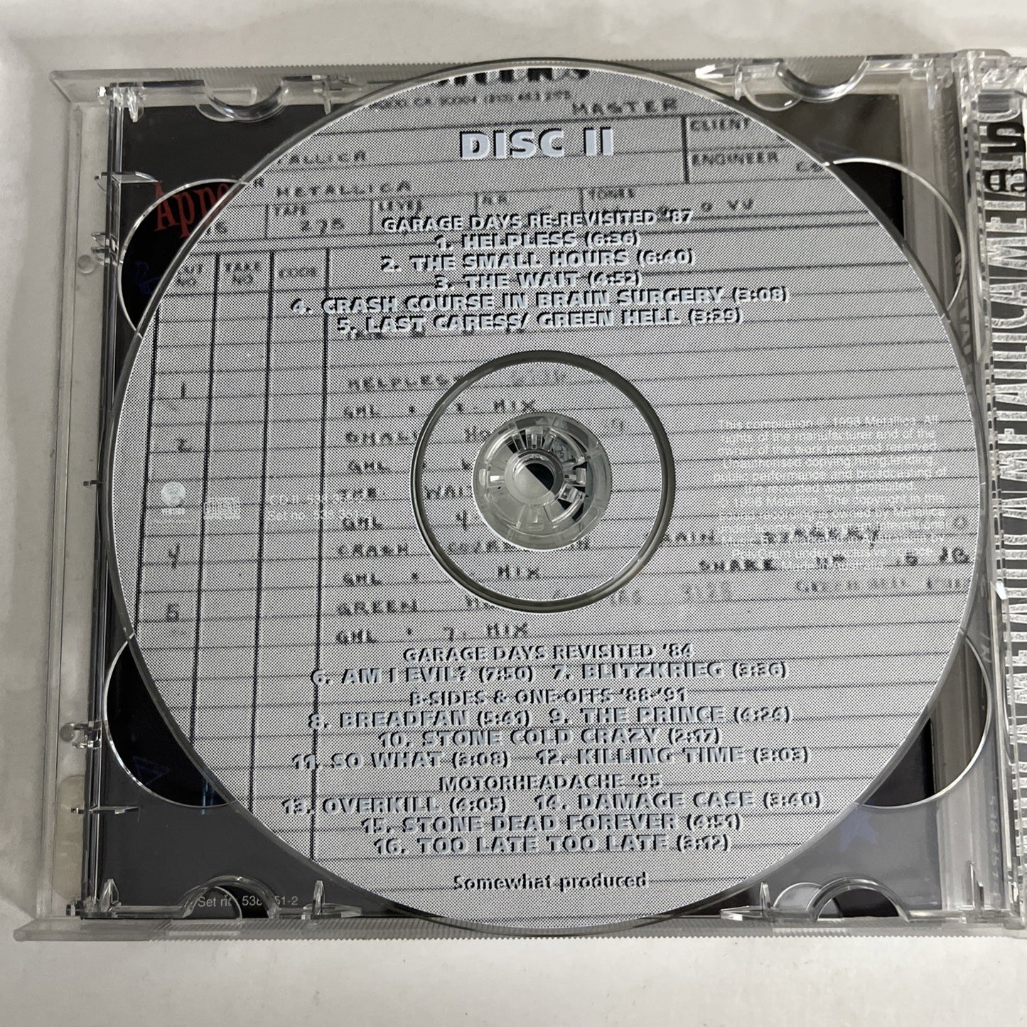 Metallica – Garage Inc. (CD, 1998) 2-Disc Album 538 351-2