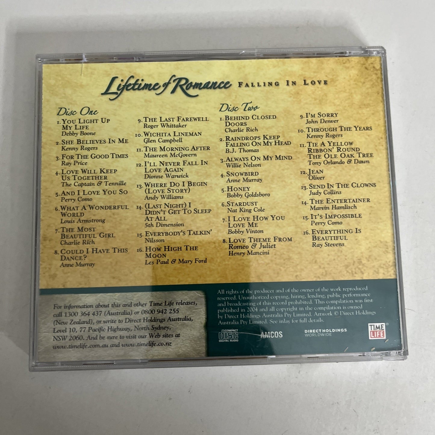 Various – Lifetime Of Romance - Falling In Love (CD, 2004) 2-Disc TL LRS/03