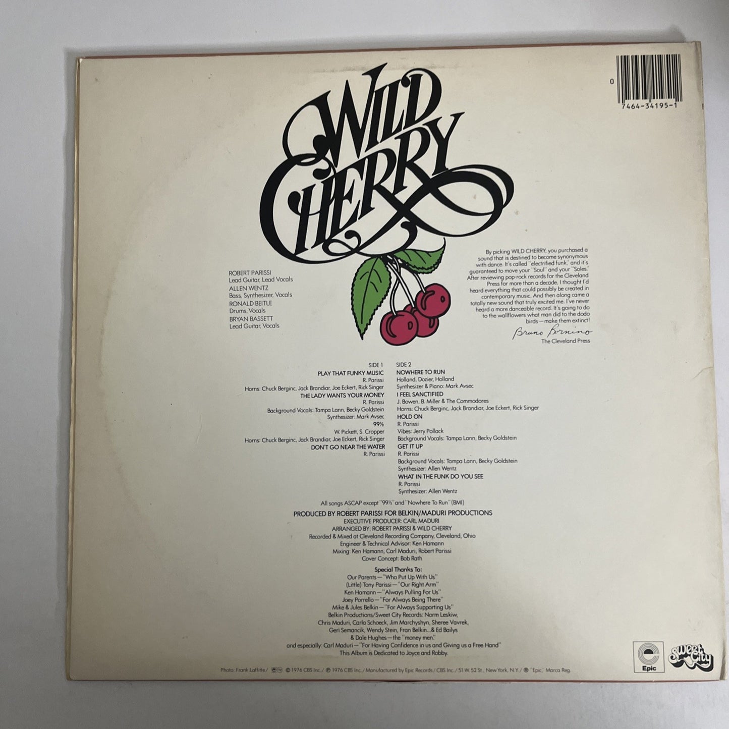 Wild Cherry – Wild Cherry (Vinyl, 1976) US PE 34195