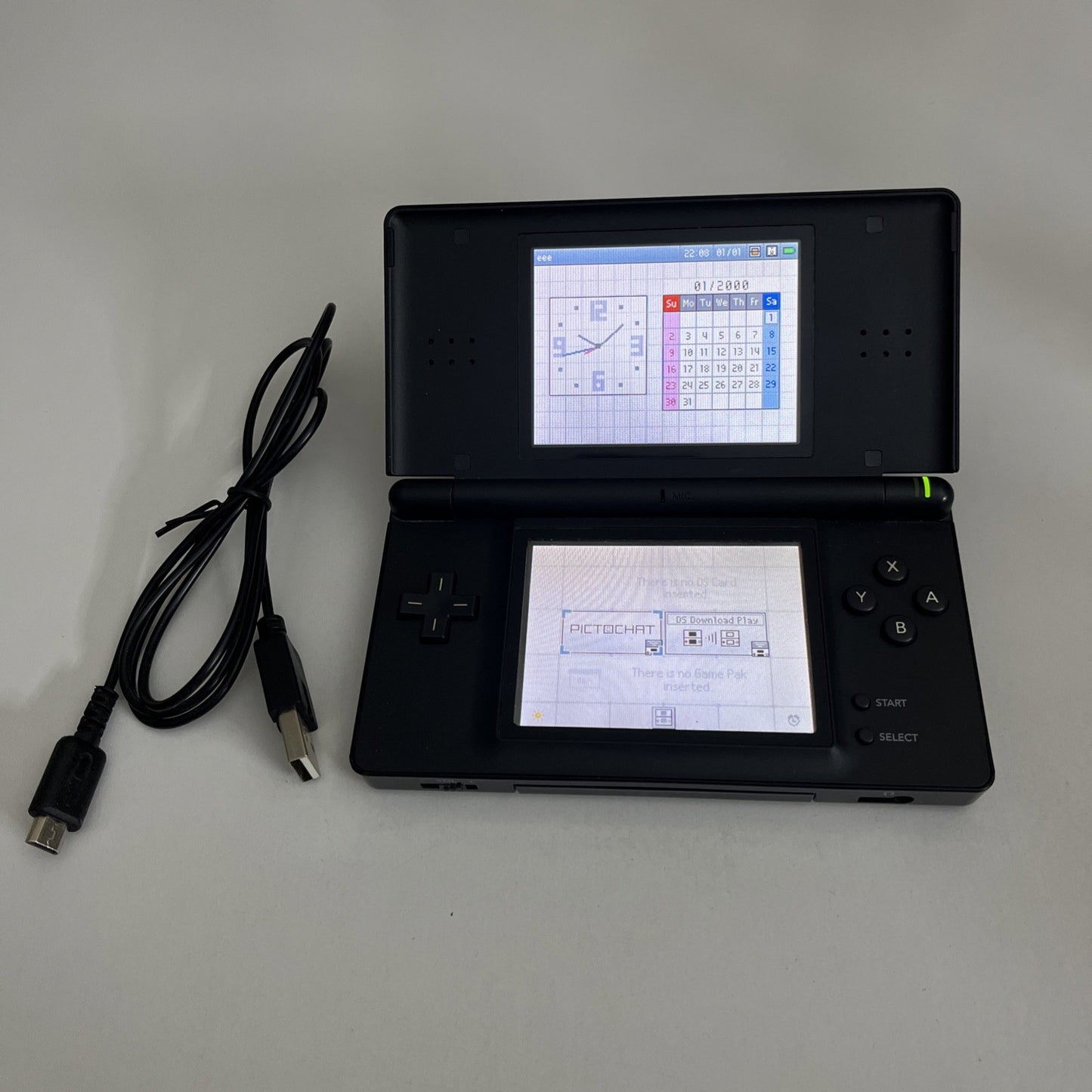 Nintendo DS Lite Onyx Black Handheld Console With Charger USG-001
