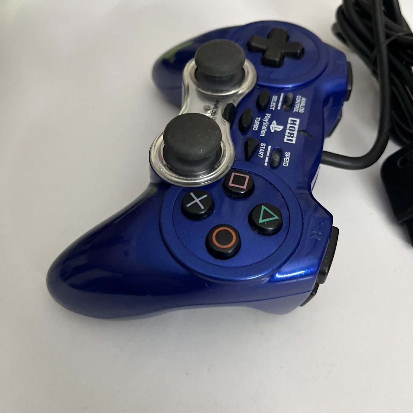 Hori PS2 Analog SindouPad 2 Fighting PlayStation Controller Blue Turbo Function