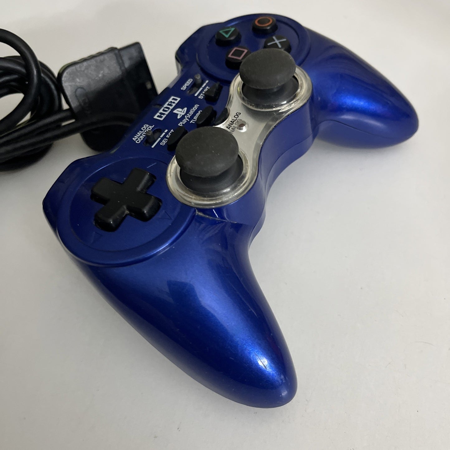 Hori PS2 Analog SindouPad 2 Fighting PlayStation Controller Blue Turbo Function