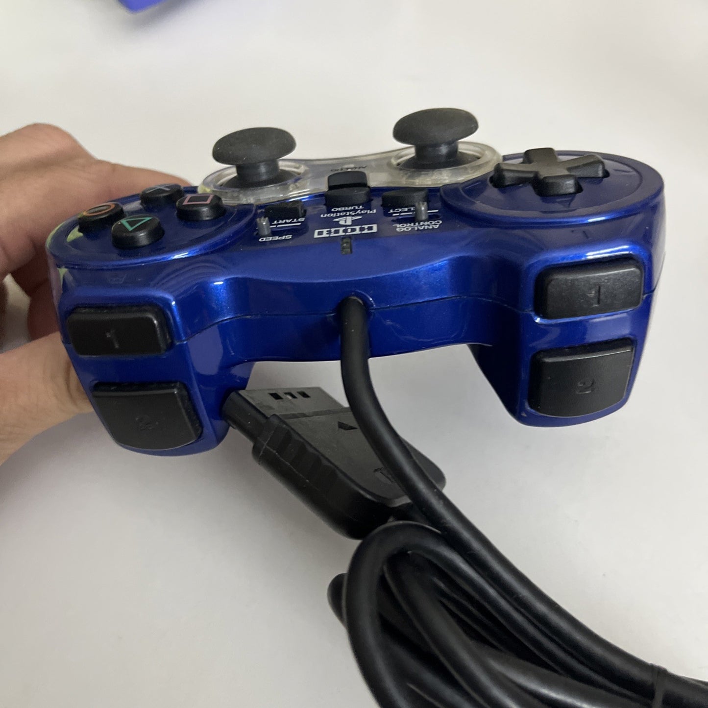 Hori PS2 Analog SindouPad 2 Fighting PlayStation Controller Blue Turbo Function