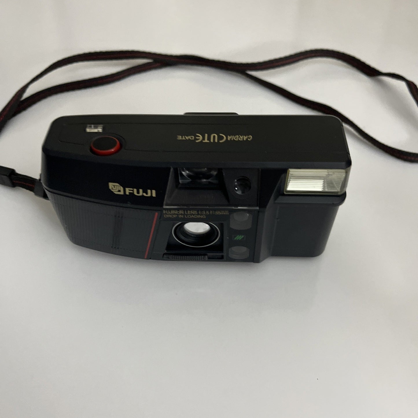 Fuji Cardia Cute Date Point & Shoot 35mm Film Camera with Flash *Film Door Open