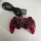 Hori PlayStation PS2 PS1 Analog Sindou Fighting Controller Red Clear