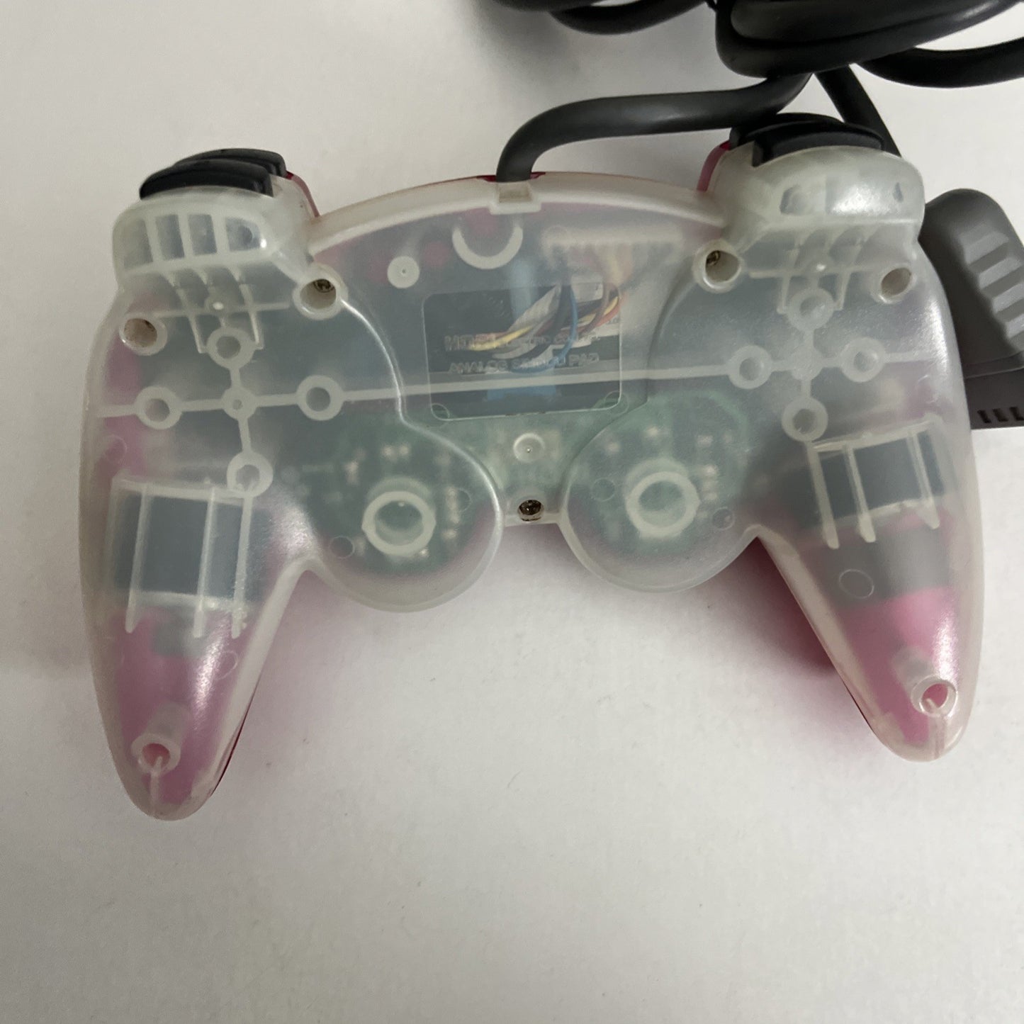Hori PlayStation PS2 PS1 Analog Sindou Fighting Controller Red Clear