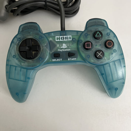 Hori Horipad II Sony PlayStation PS1 Controller Clear Blue