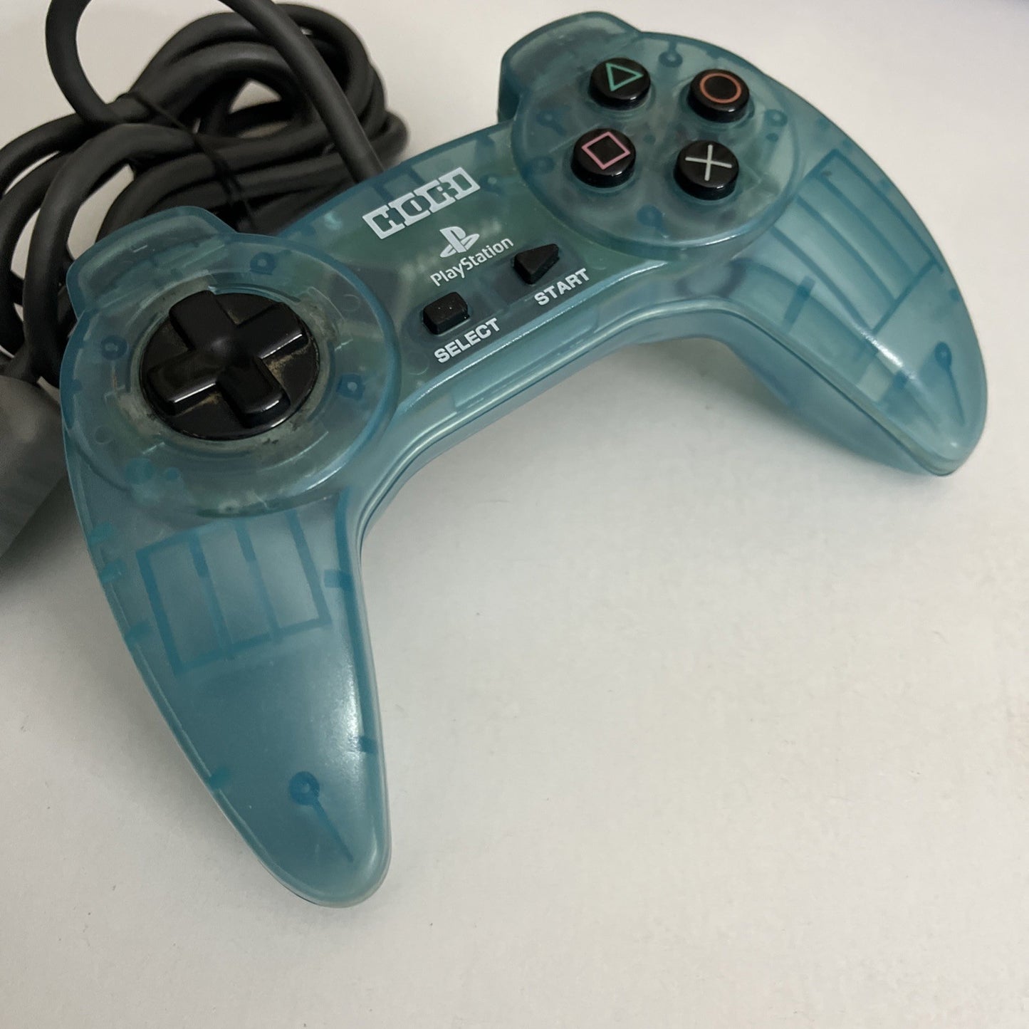Hori Horipad II Sony PlayStation PS1 Controller Clear Blue
