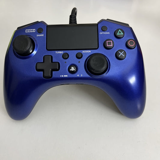 Hori Horipad FPS+ Sony PS4 PS3 Controller Rapid Fire Function USB Wired Blue