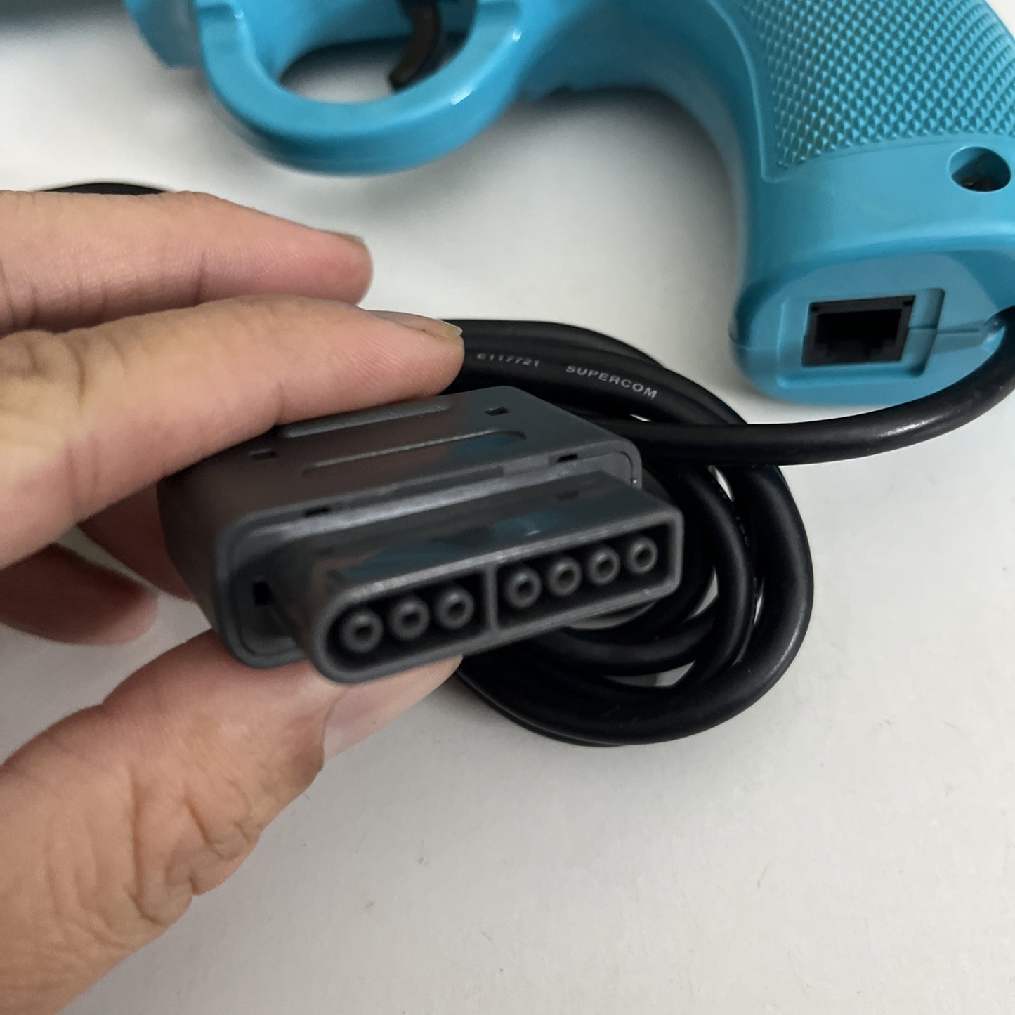 Konami Justifier Light Gun Controller For Super Nintendo SNES Blue JE510 1993