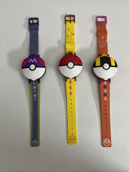 3x Official Pokemon Watches Miraidon, Pikachu, Skeledirge For Kids