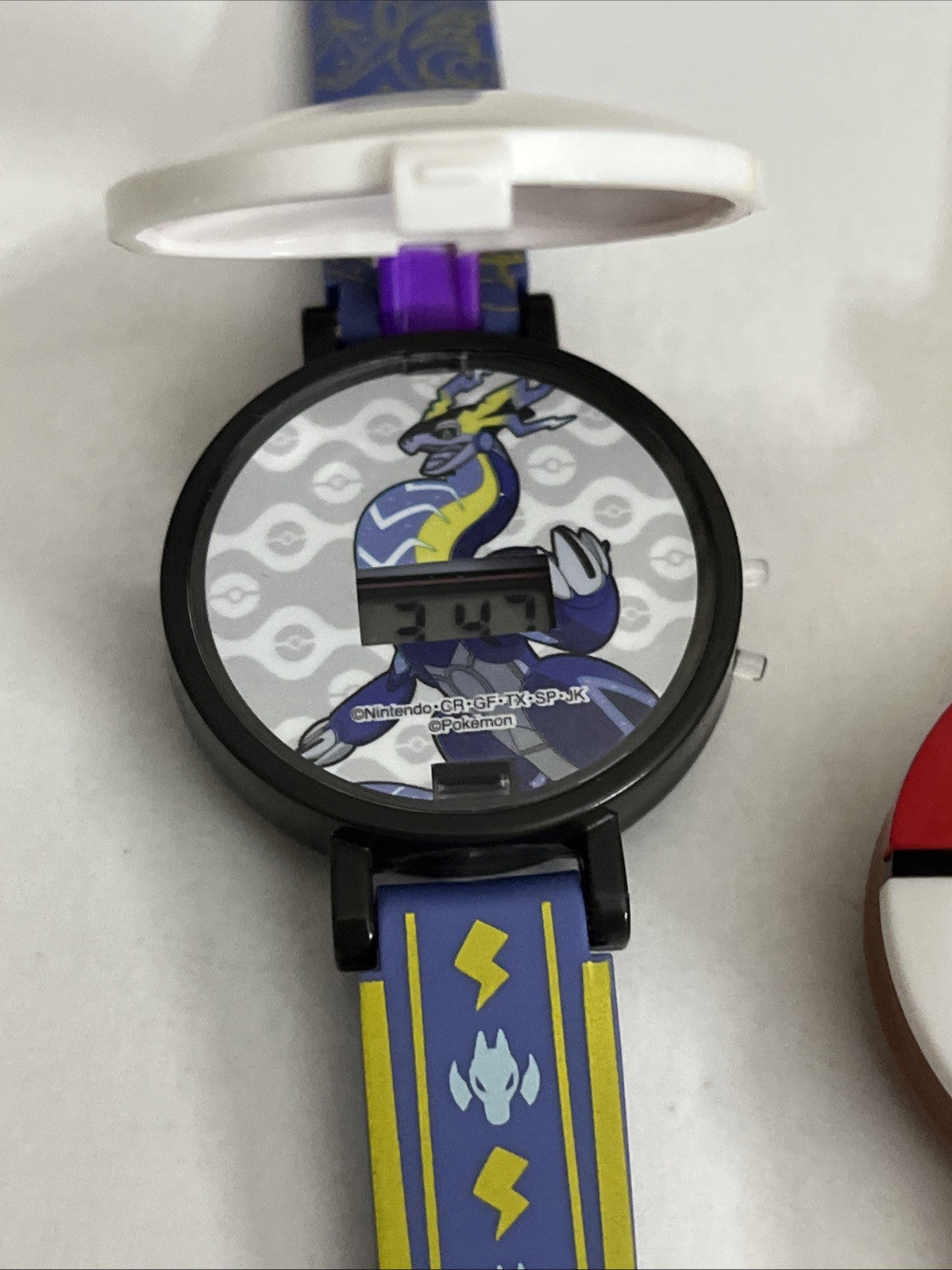 3x Official Pokemon Watches Miraidon, Pikachu, Skeledirge For Kids