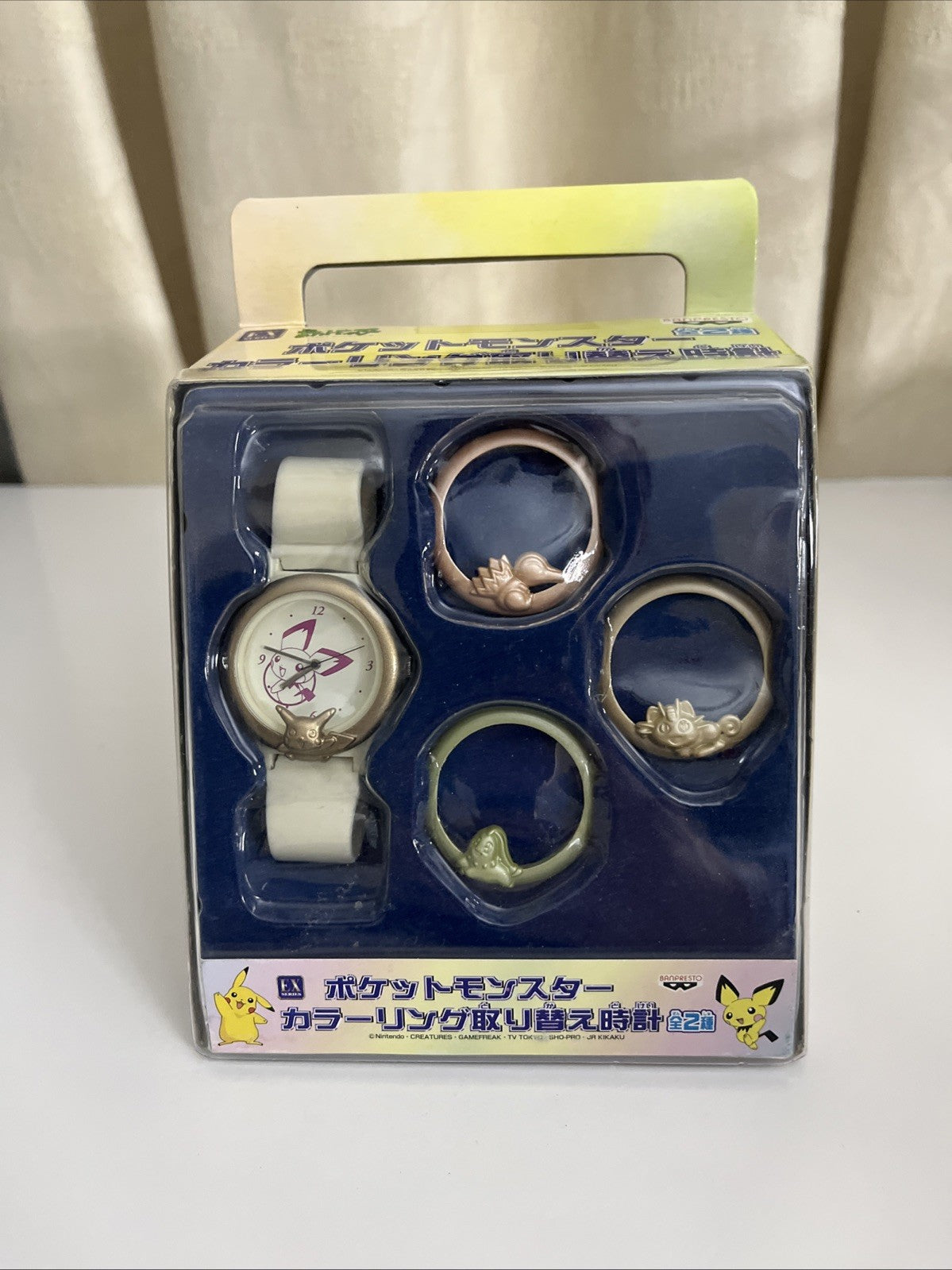 Banpresto Pokemon Color Ring Watch Interchangeable Faces Japan 2001 NEW 71504