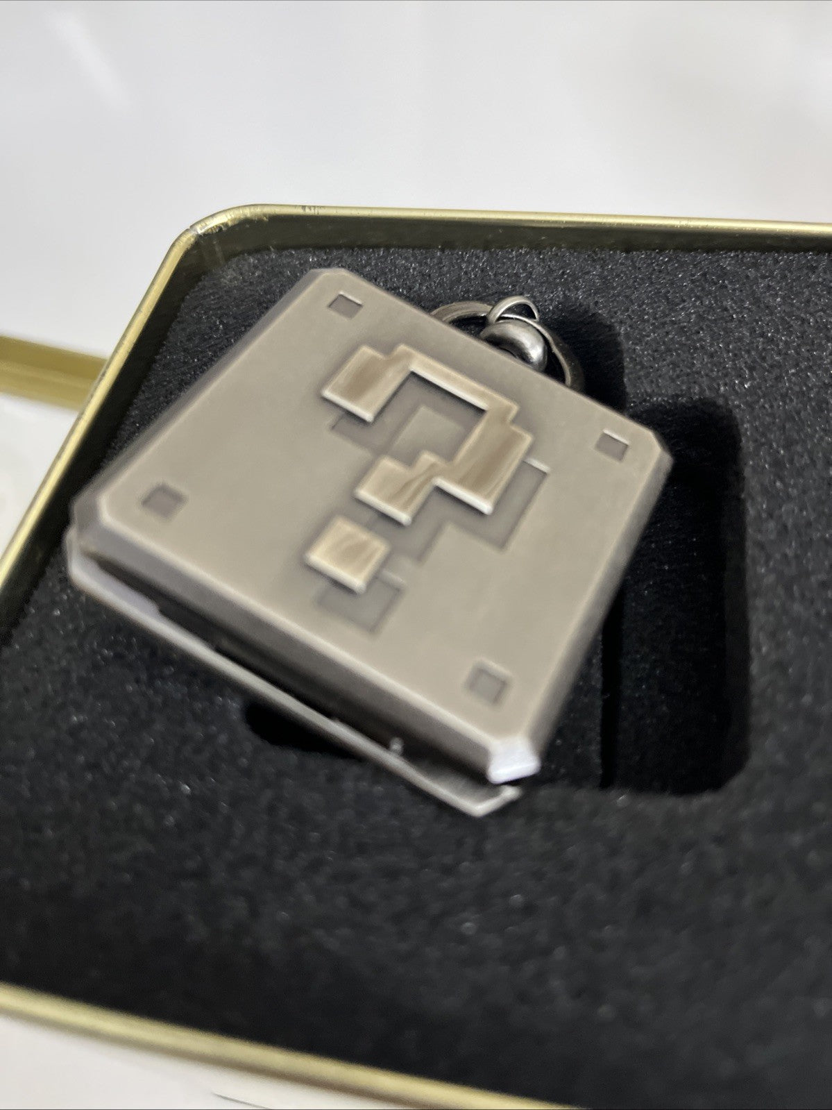 Official Genuine Nintendo Super Mario Bros Fire Block Pocket Watch