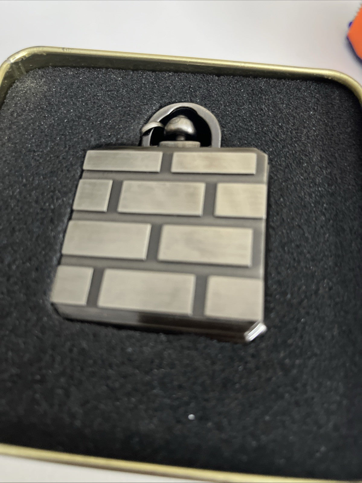 Official Genuine Nintendo Super Mario Bros Fire Block Pocket Watch