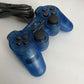 Genuine Sony PlayStation PS1 PS2 Dual Shock Controller Clear Blue SCPH-1200