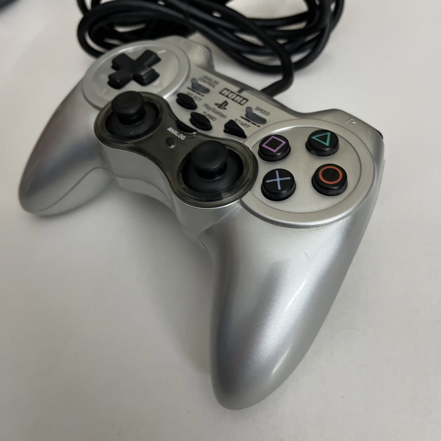 Hori Sony PlayStation Analog Sindou Pad 2 Turbo Controller Silver PS2 PS1