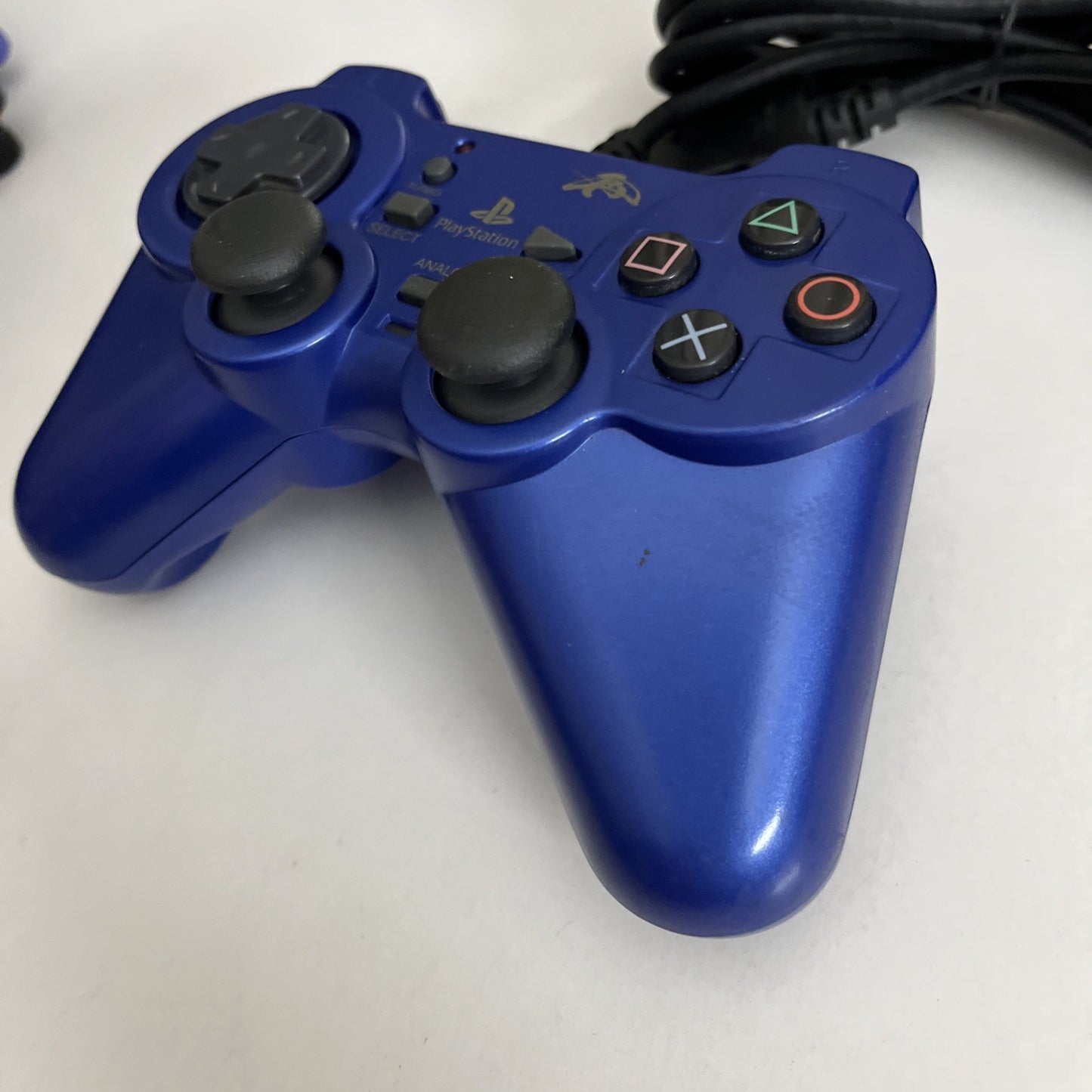 Fujiwork Rensya PS2 PlayStation Controller Turbo Function Blue