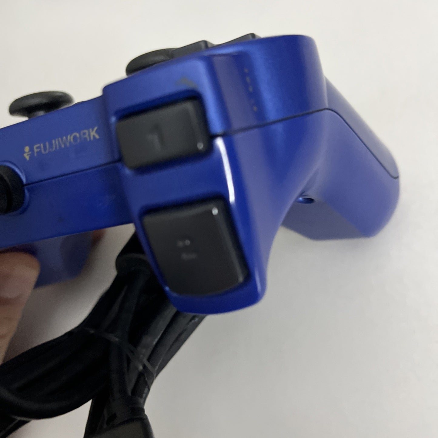 Fujiwork Rensya PS2 PlayStation Controller Turbo Function Blue