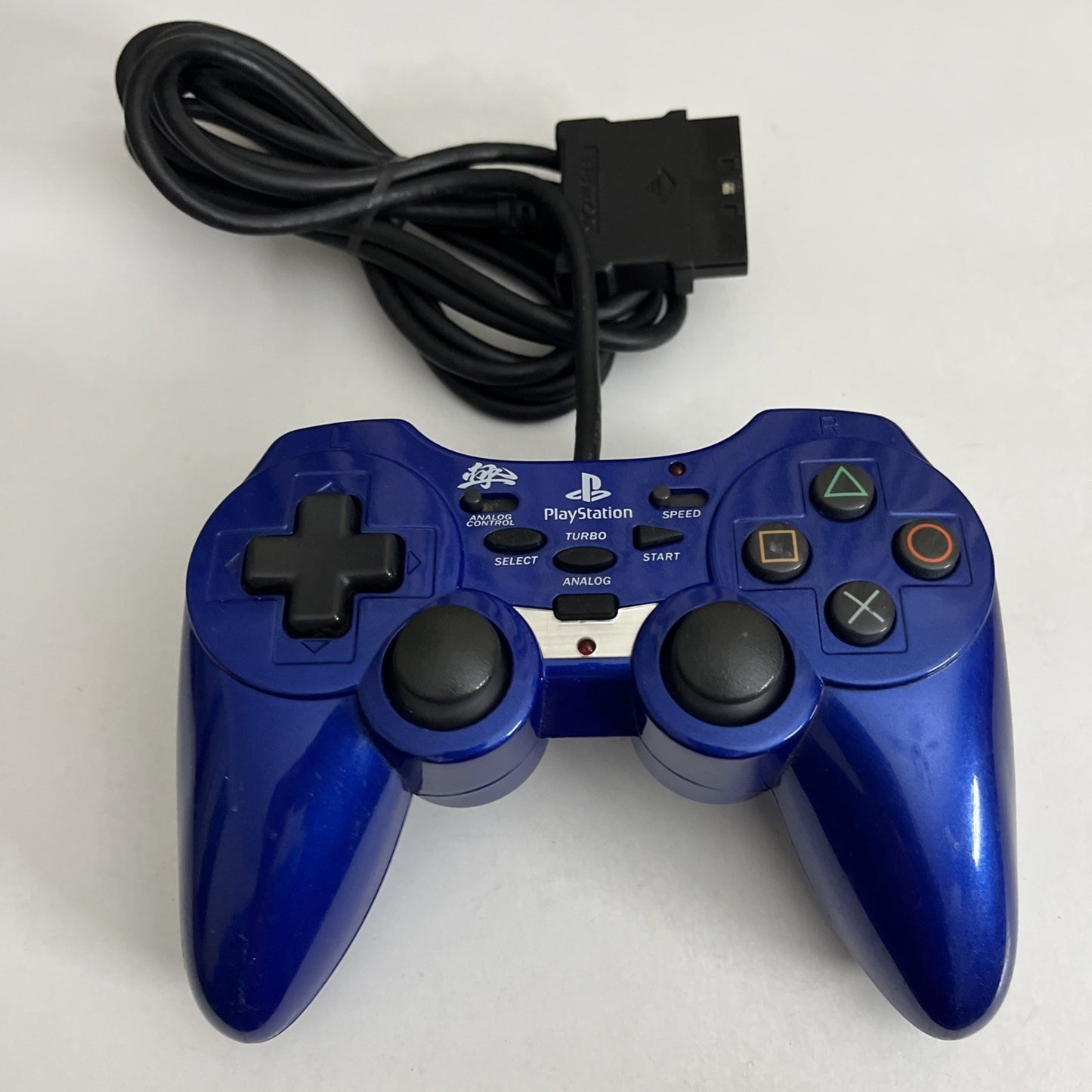 Fuijiwork PS2 PlayStation Controller Turbo Function Precise Analog Control Blue