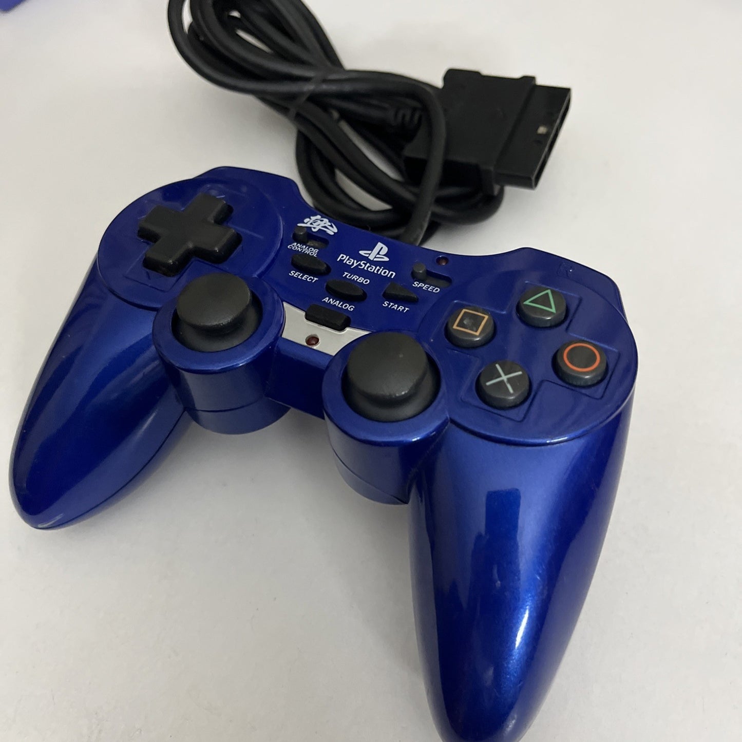 Fuijiwork PS2 PlayStation Controller Turbo Function Precise Analog Control Blue