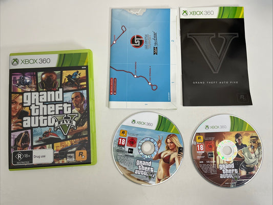Grand Theft Auto V  Microsoft XBOX 360 2013 PAL Game Complete