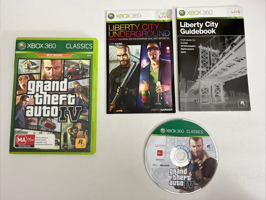 Grand Theft Auto IV 4 GTA Microsoft XBOX 360 PAL Game