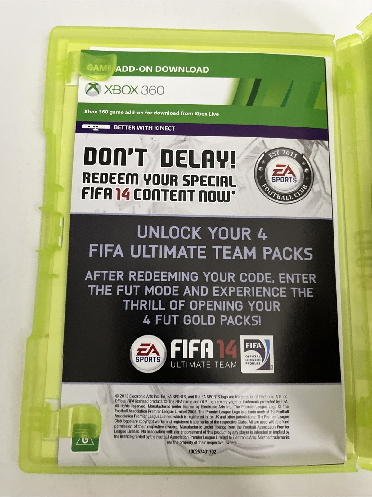 FIFA 14 Microsoft XBOX 360 PAL Football Soccer Game