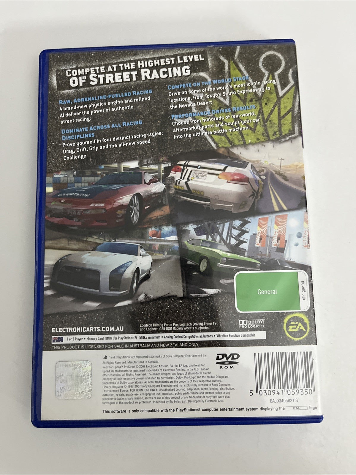 Need For Speed ProStreet PS2 Sony PlayStation 2 PAL 2007 Racing Game Complete