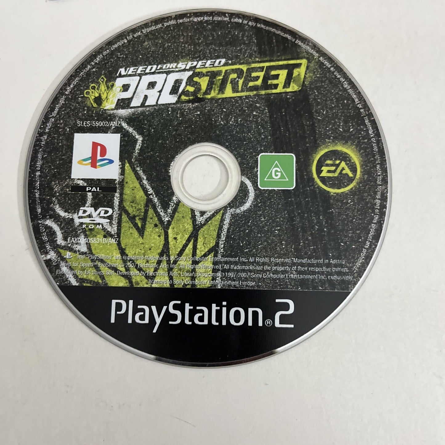 Need For Speed ProStreet PS2 Sony PlayStation 2 PAL 2007 Racing Game Complete