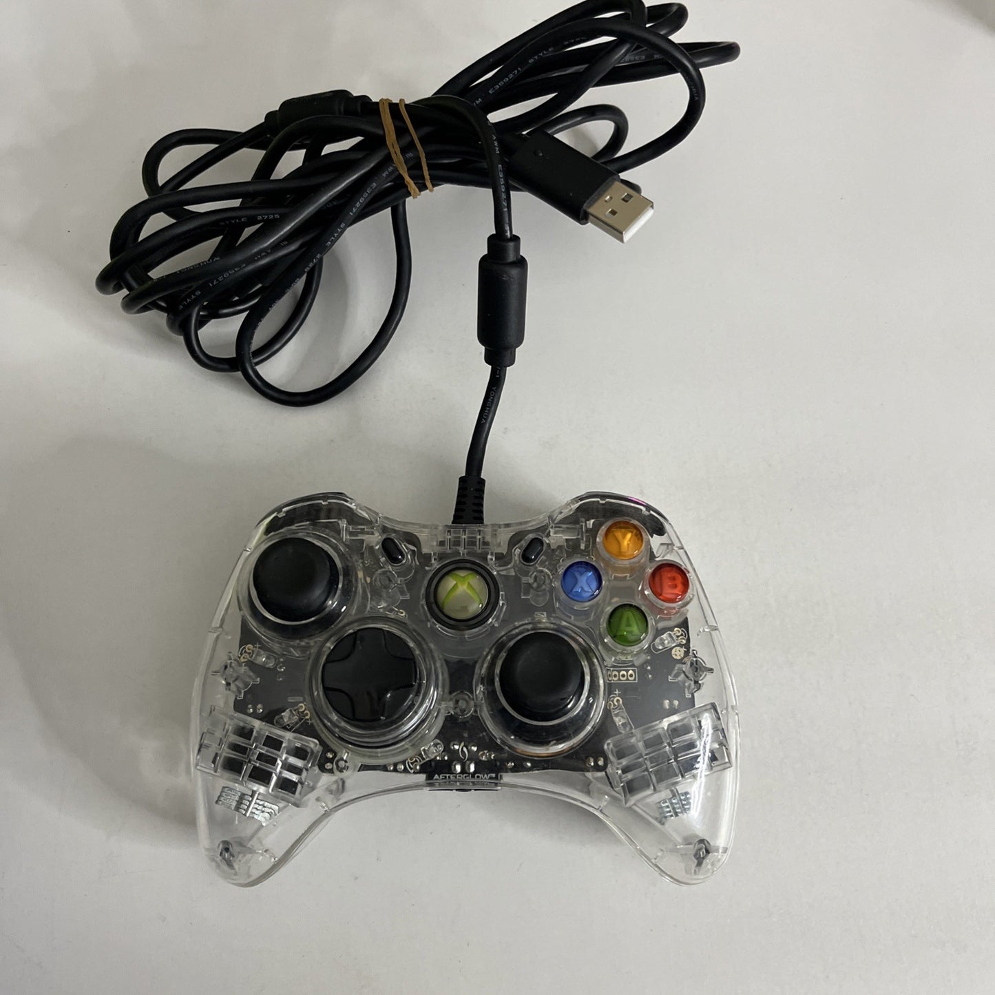 Afterglow Microsoft XBOX 360 PC Wired Controller Clear Transparent PL-3702