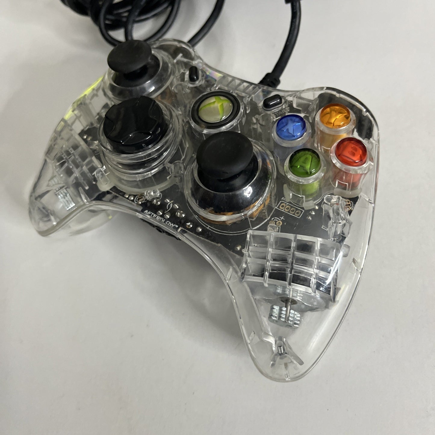 Afterglow Microsoft XBOX 360 PC Wired Controller Clear Transparent PL-3702