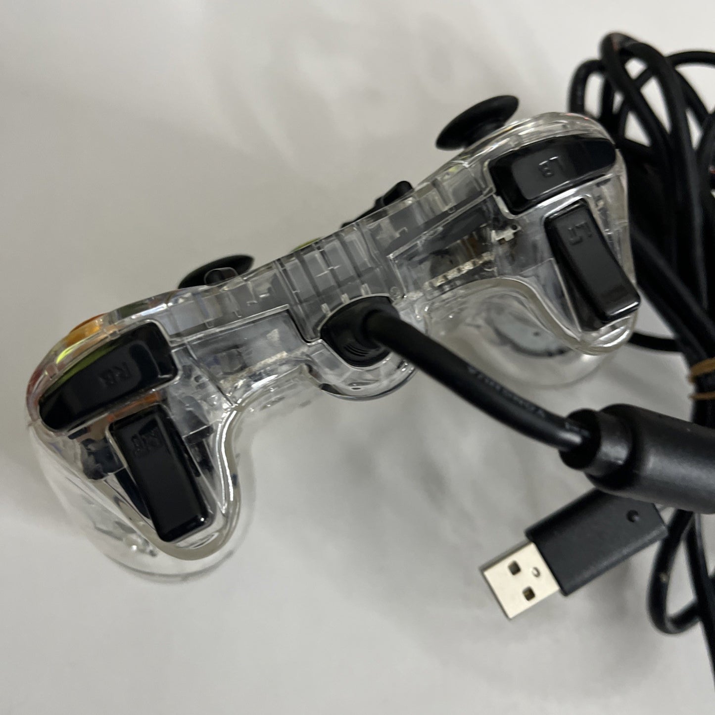 Afterglow Microsoft XBOX 360 PC Wired Controller Clear Transparent PL-3702