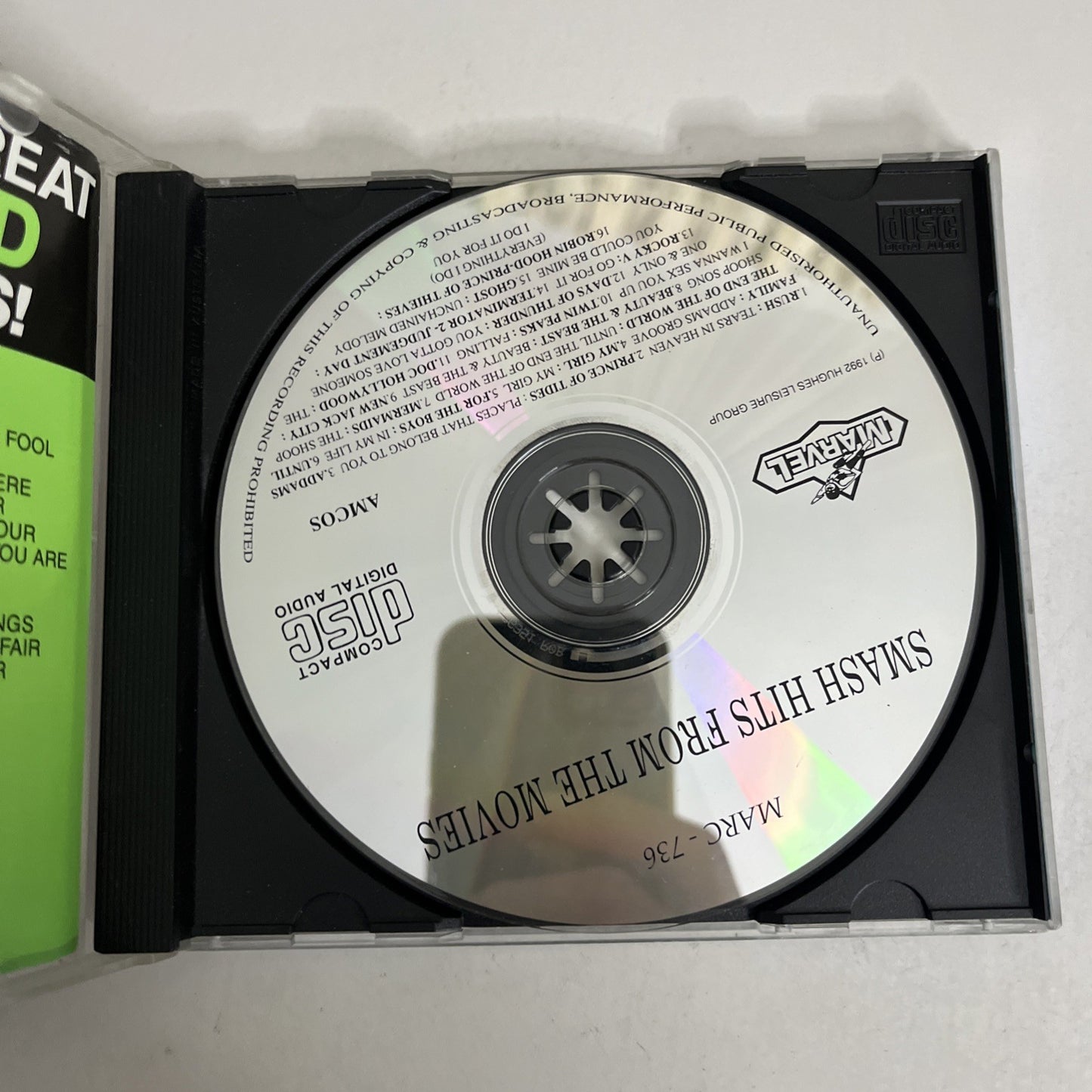 Smash Hits From The Movies (CD, 1992) Soundtrack Album