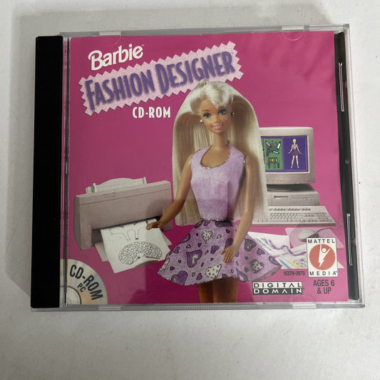 Barbie Fashion Designer PC CD-ROM Mattel Windows 95
