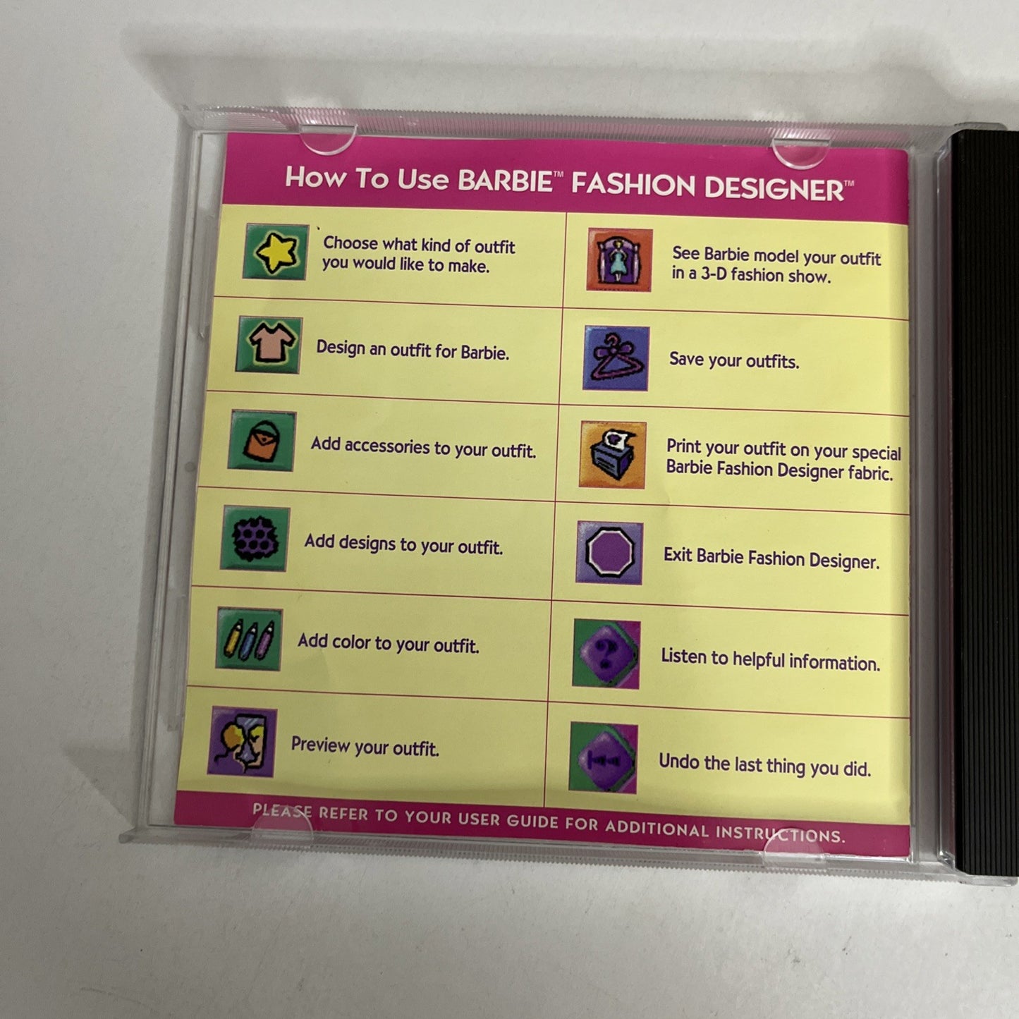 Barbie Fashion Designer PC CD-ROM Mattel Windows 95