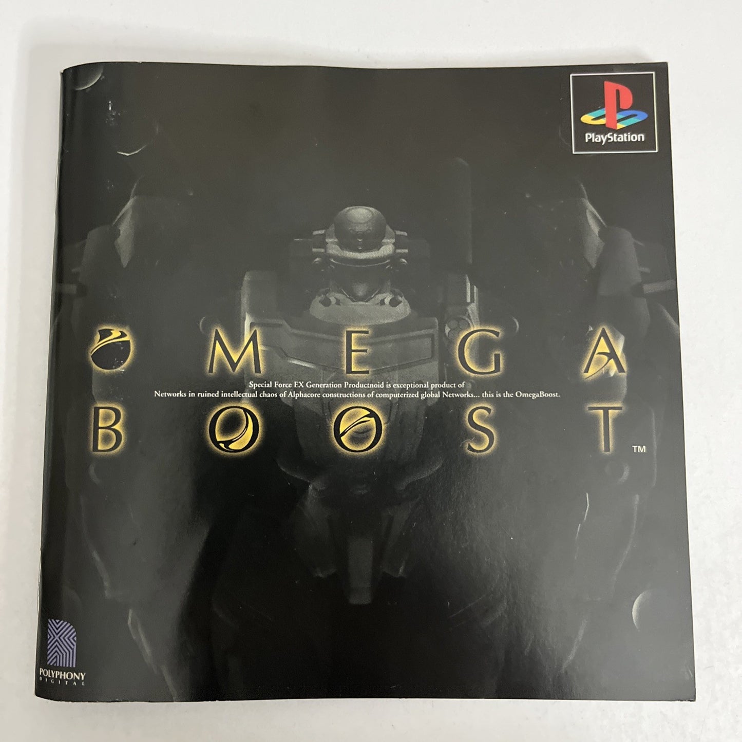 Omega Boost PS1 Sony PlayStation NTSC-J JAPAN Polyphony 1999 Action Shooter Game