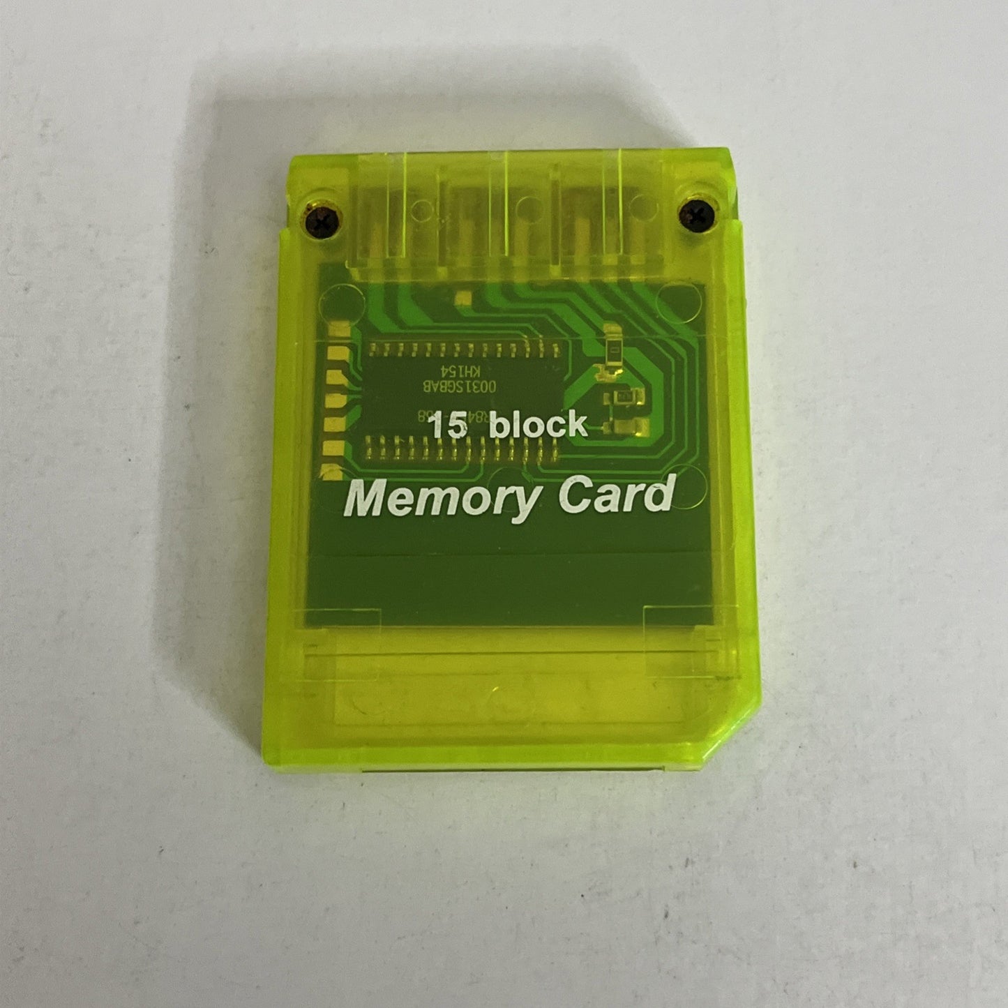 PS1 PlayStation Memory Card Lime Green Transparent