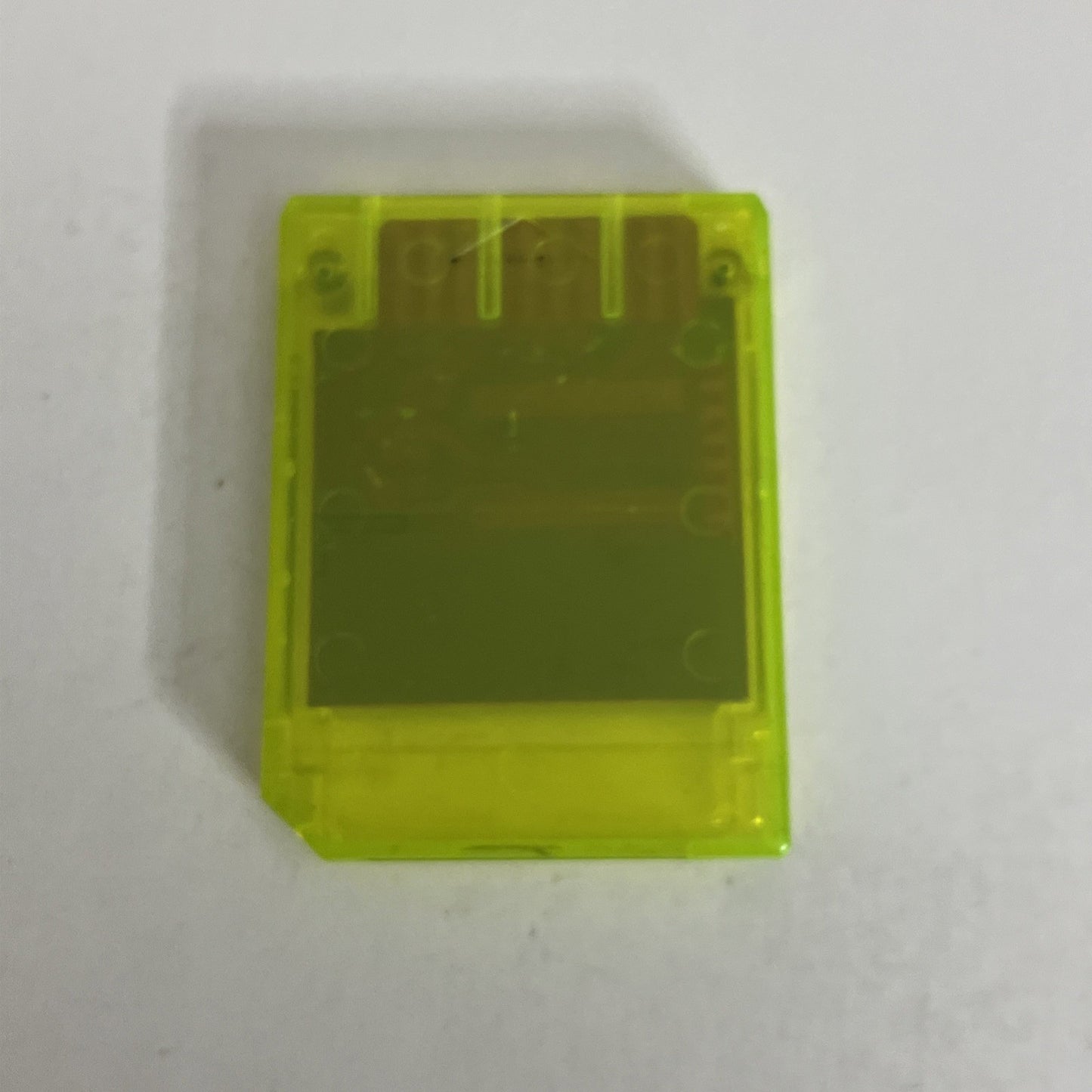 PS1 PlayStation Memory Card Lime Green Transparent
