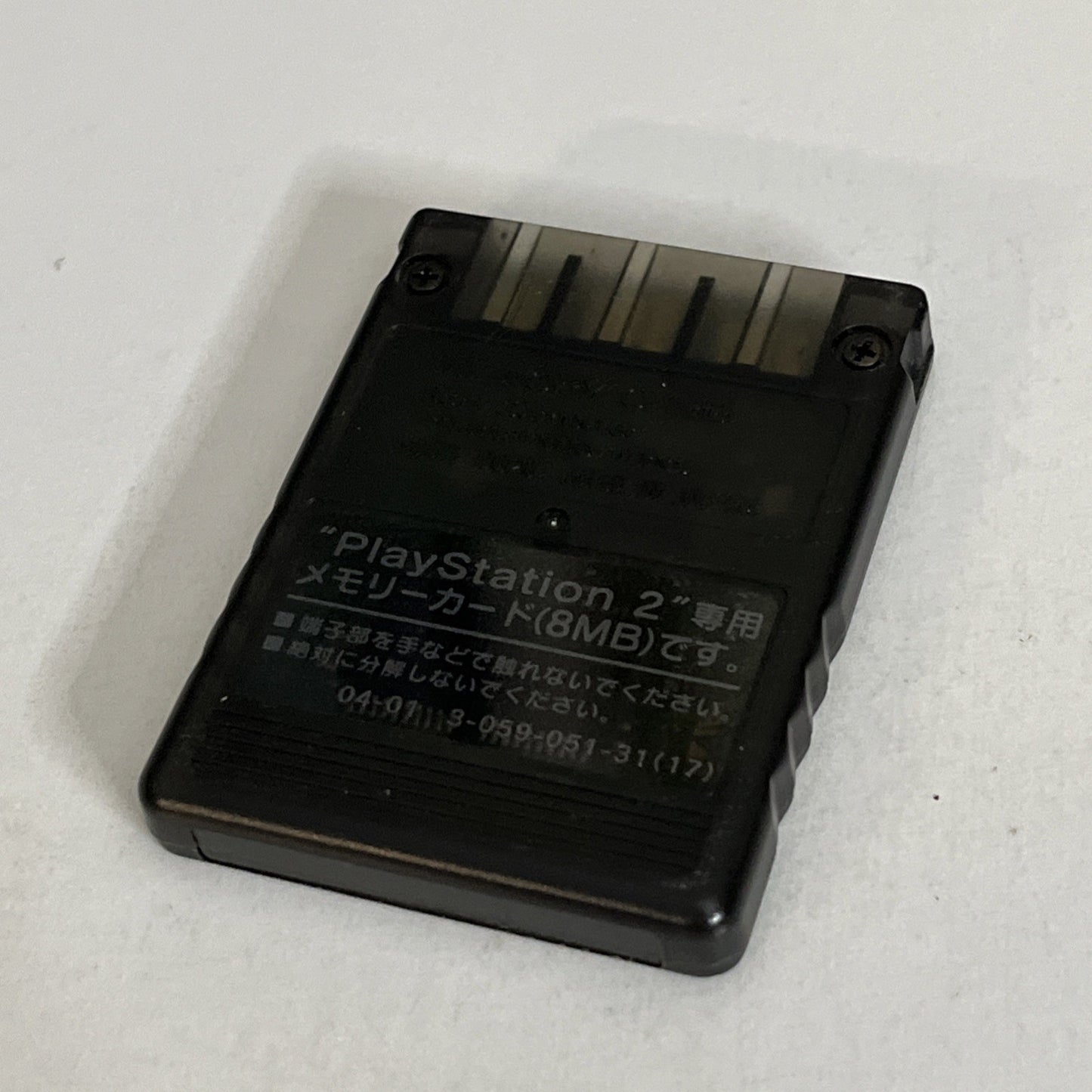 Official Genuine Sony PS2 Memory Card 8MB Clear Black SCPH-10020 Made In Japan
