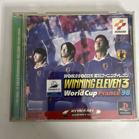 Winning Eleven 3 World Cup France 98 PS1 Sony PlayStation NTSC-J JAPAN Game