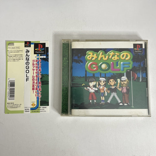 Minna No Golf 1 Everybodys Golf PS1 Sony PlayStation NTSC-J JAPAN Game Complete