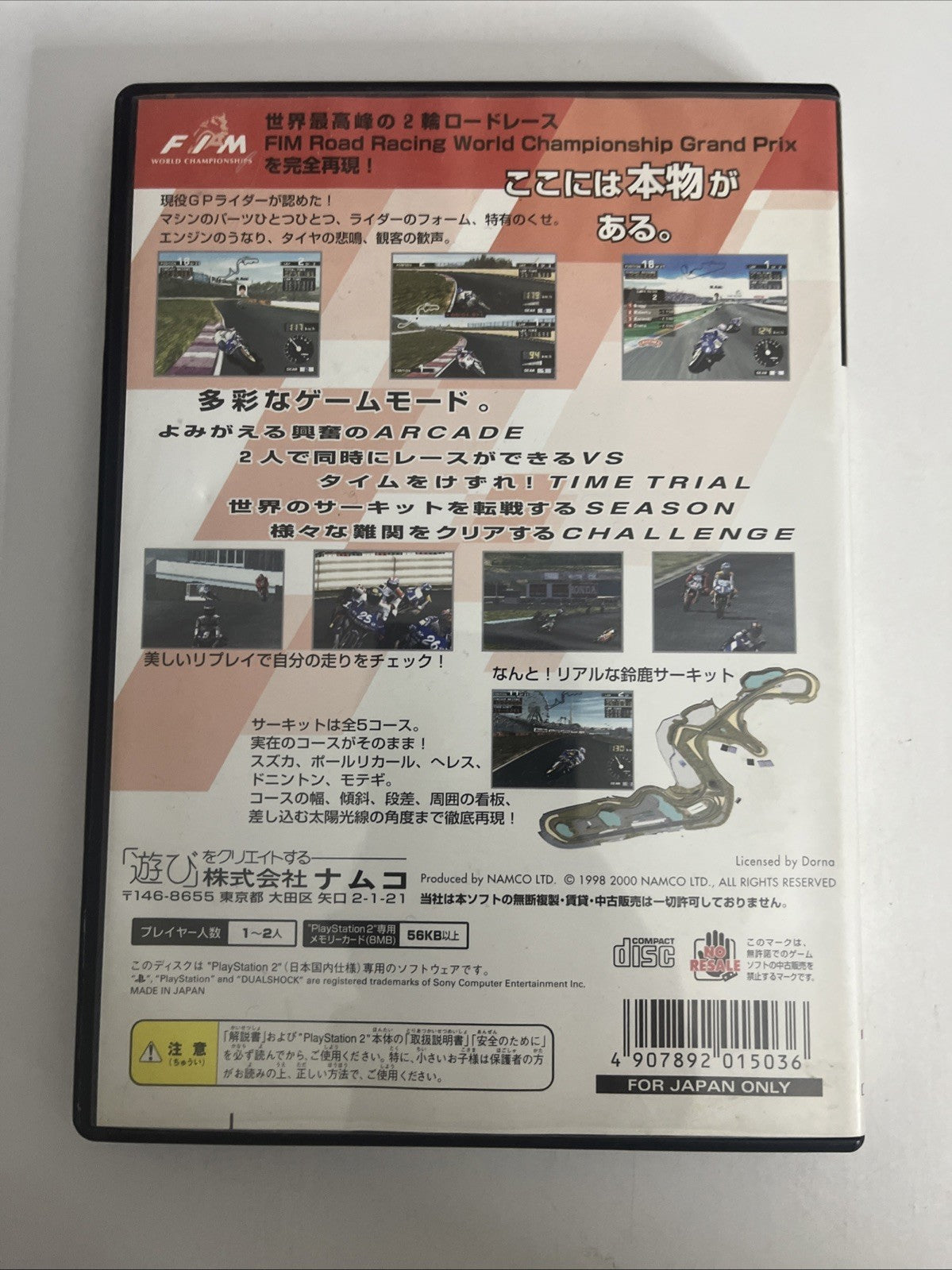 MotoGP 1  PS2 Sony PlayStation NTSC-J JAPAN Racing 2000 Game