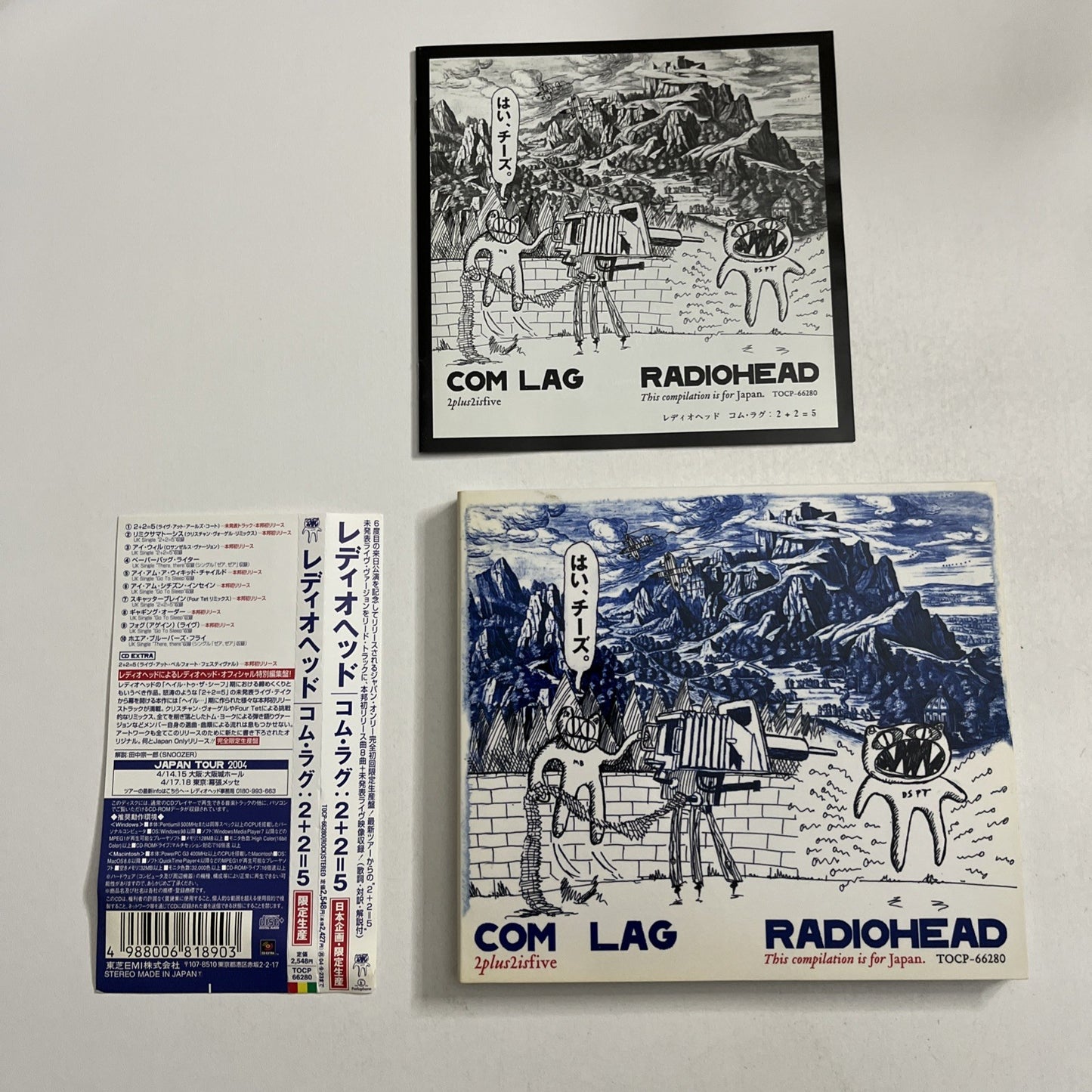 Radiohead – Com Lag 2+2=5 (CD, 2004) Japan Limited Obi Digipak TOCP-66280