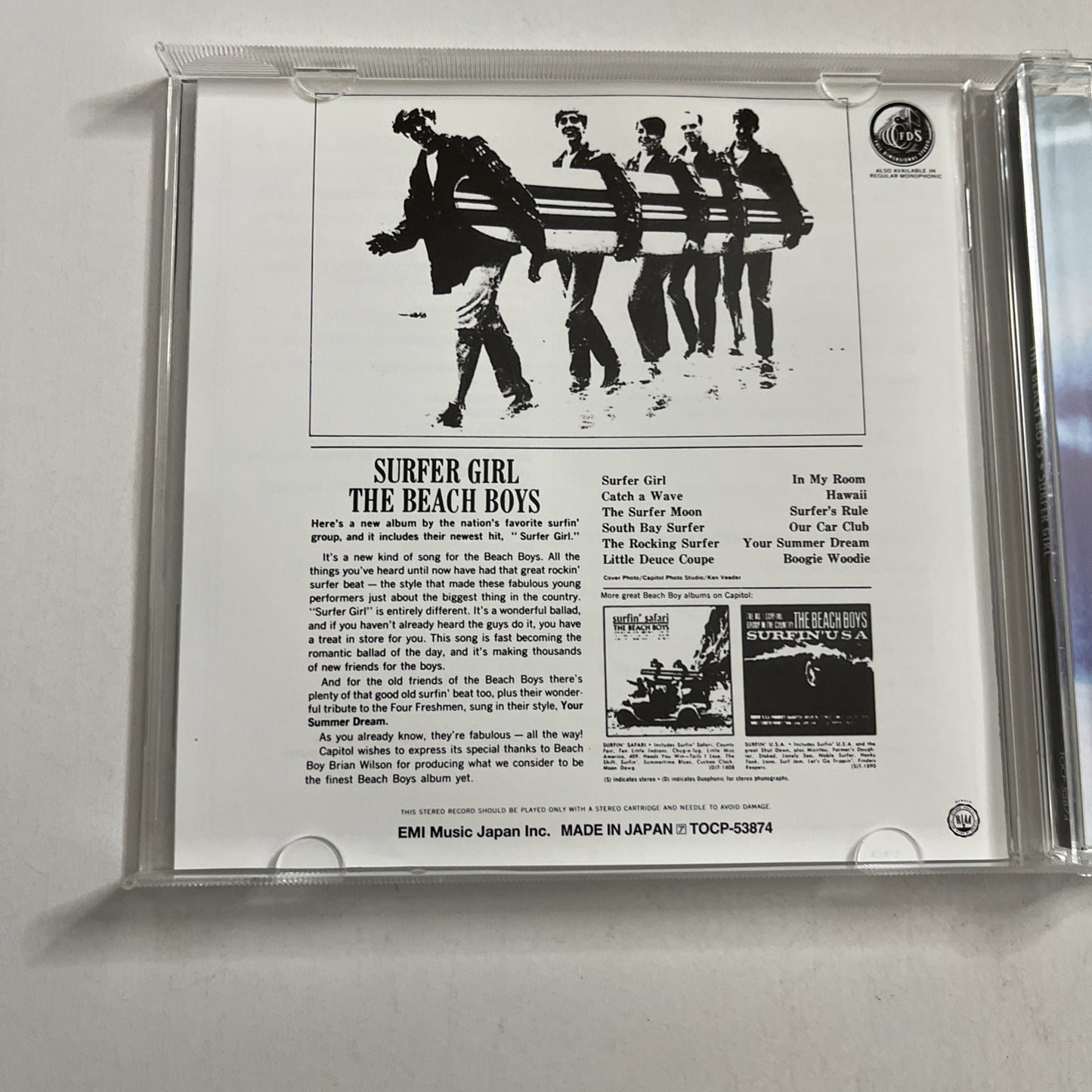 The Beach Boys – Surfer Girl (CD, SHMCD, 2016) Japan Obi UICY-25589