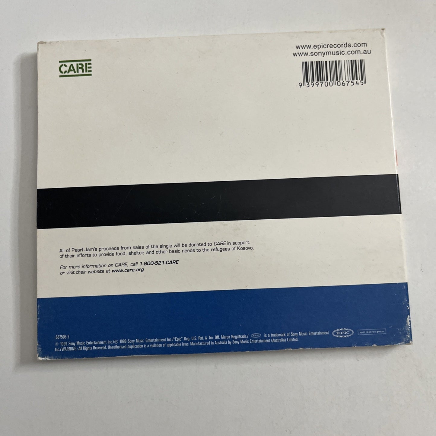 Pearl Jam – Last Kiss (CD, 1999) Australia Digipak 667506 2