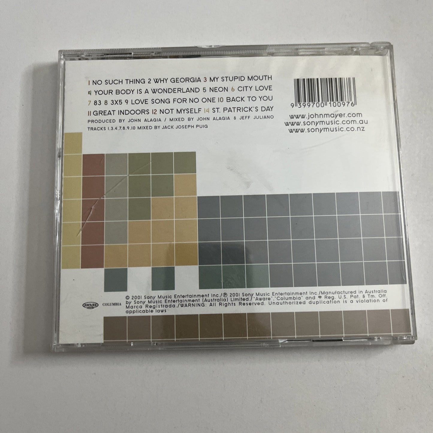 John Mayer – Room For Squares (CD, 2002) Australia 5081352000