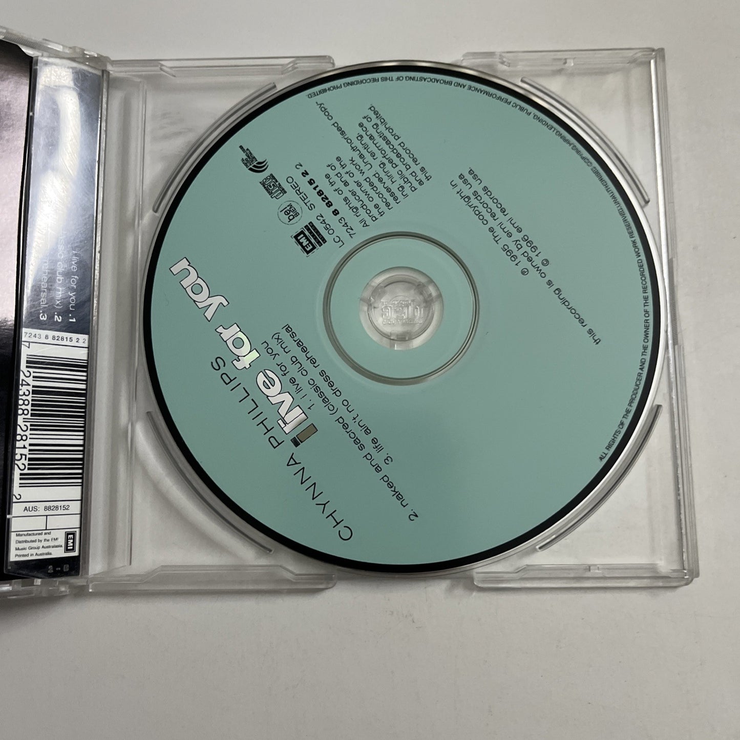 Chynna Phillips – I Live For You (CD, 1996)  7243 8 82815 2 2